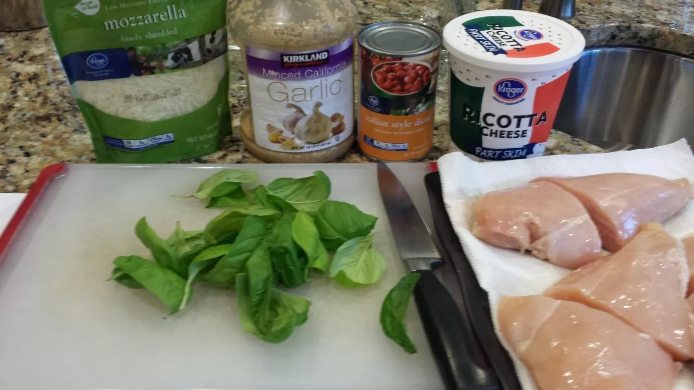 Ingredients for Lasagna Chicken
